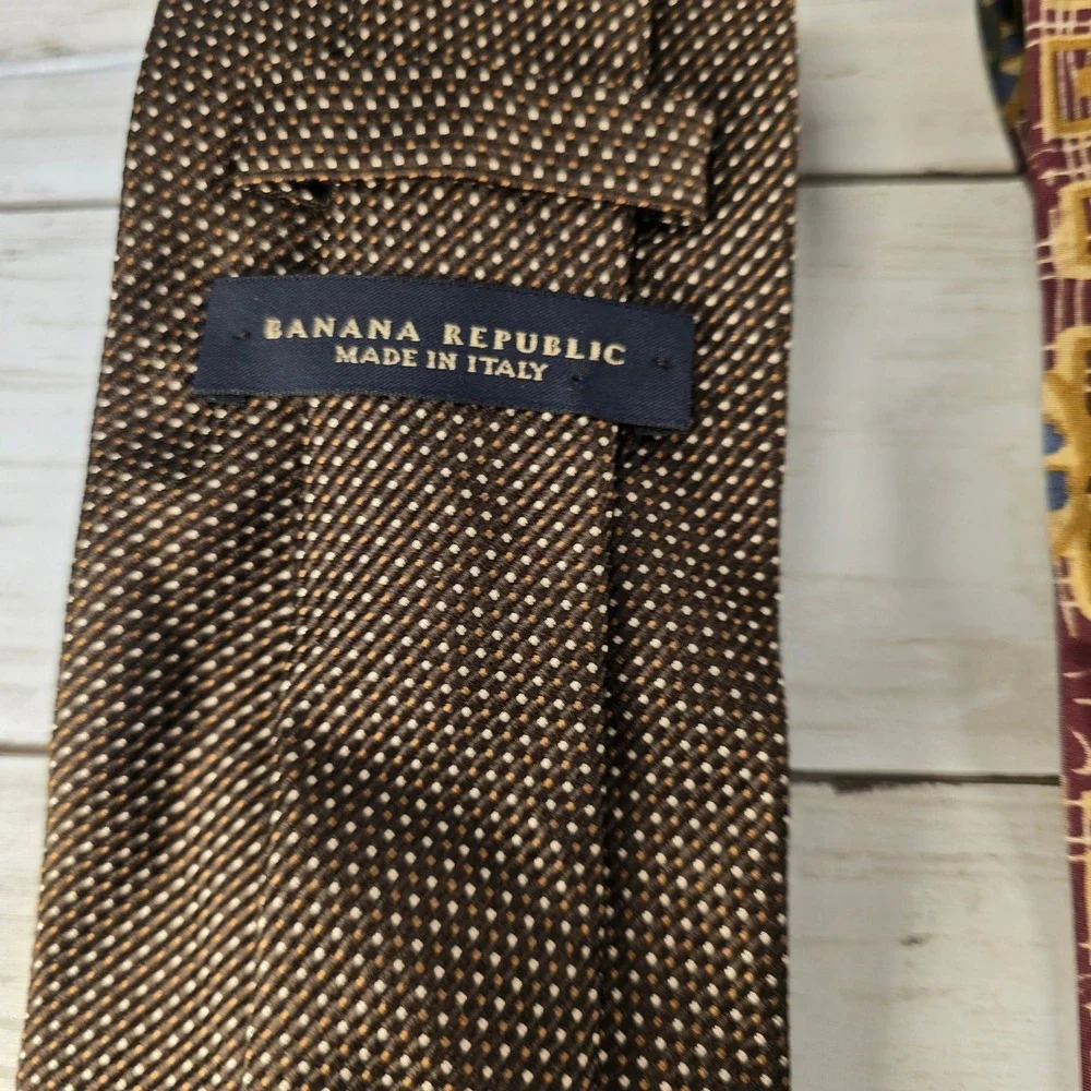 Lot of 9 Mens Designer Silk Ties Banana Republic Geoffrey‎ Beene Stafford Floral